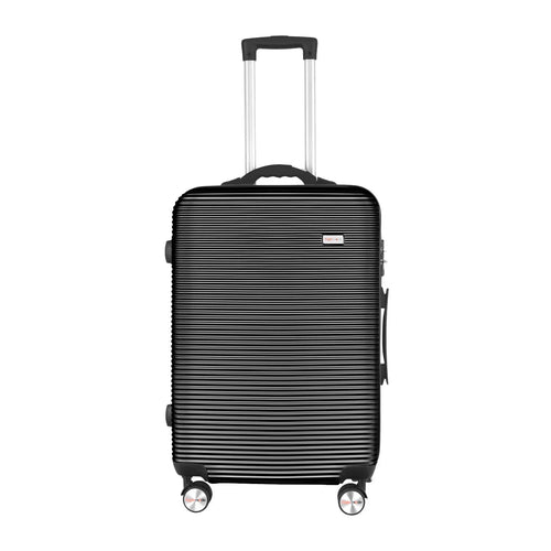 24 Digital Weighing Scale and USB Charging Port Lightweight Luggage Suitcase Silver Black